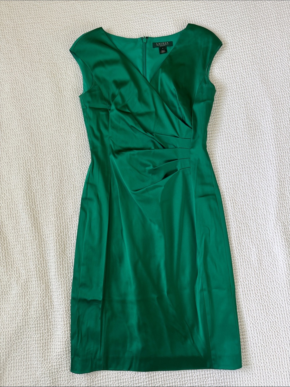 Ralph Lauren Kelly Emerald Green Cap-Sleeve Dress